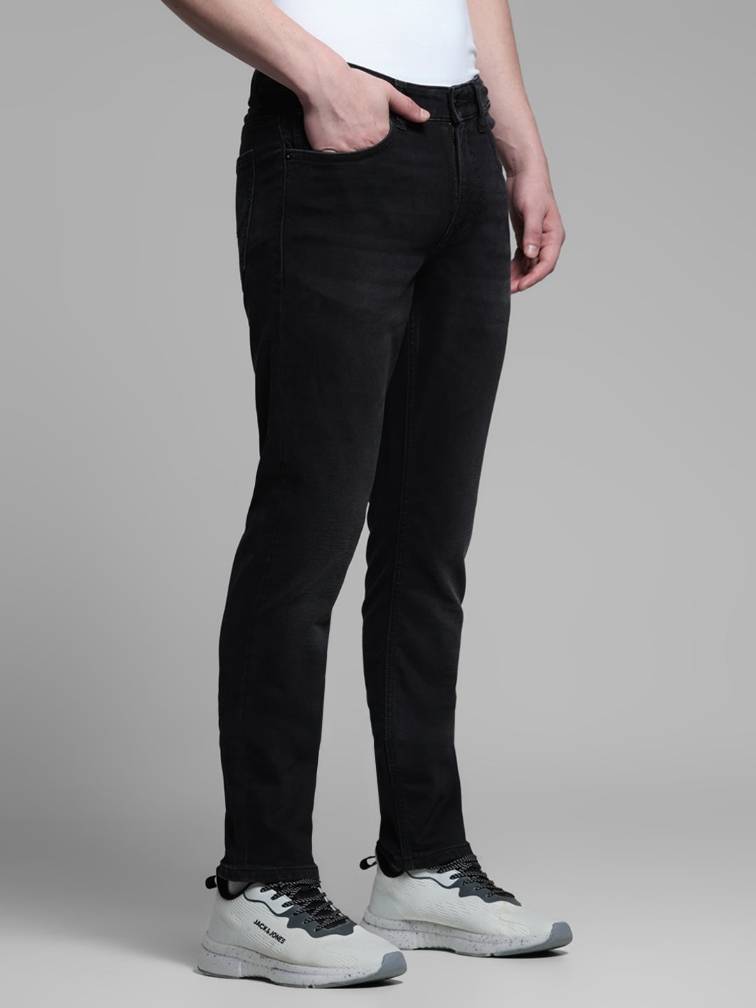 Black Glenn Knitted Slim Fit Jeans