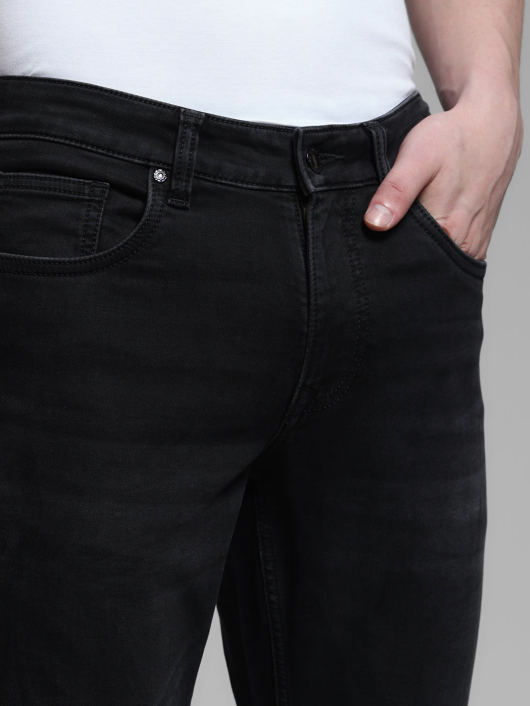 Black Glenn Knitted Slim Fit Jeans