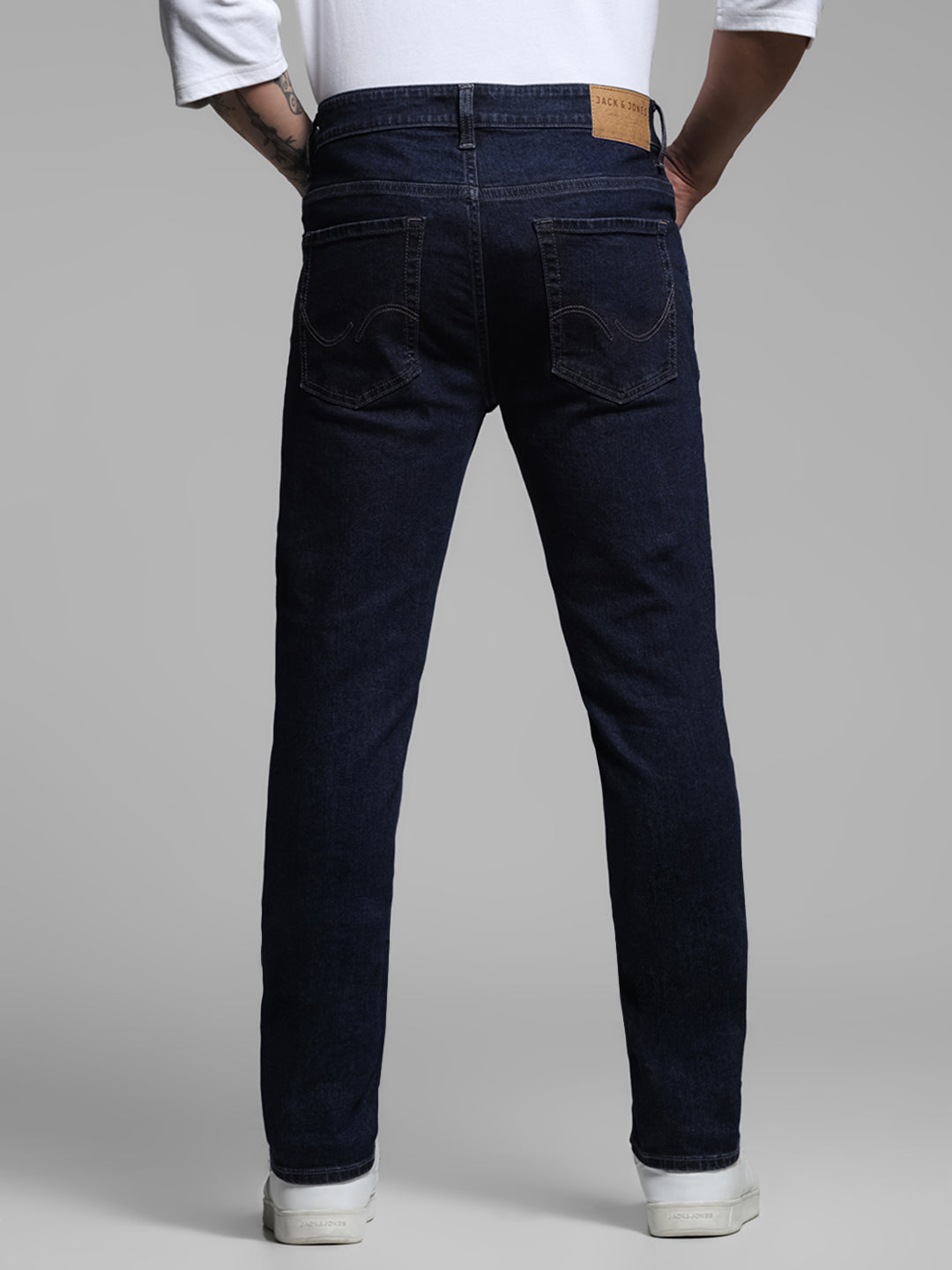 Dark Blue Ben Washed Skinny Jeans