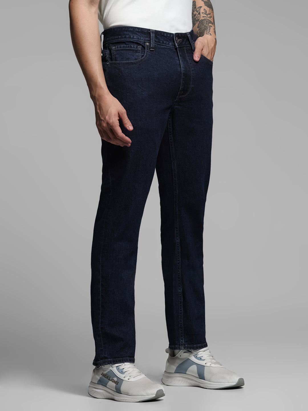 Dark Blue Clark Regular Straight Fit Jeans