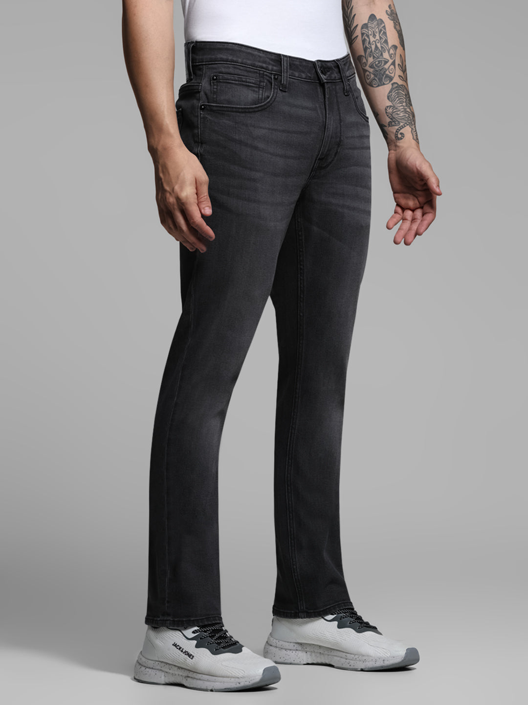 Grey Washed Clark Regular Fit Jeans