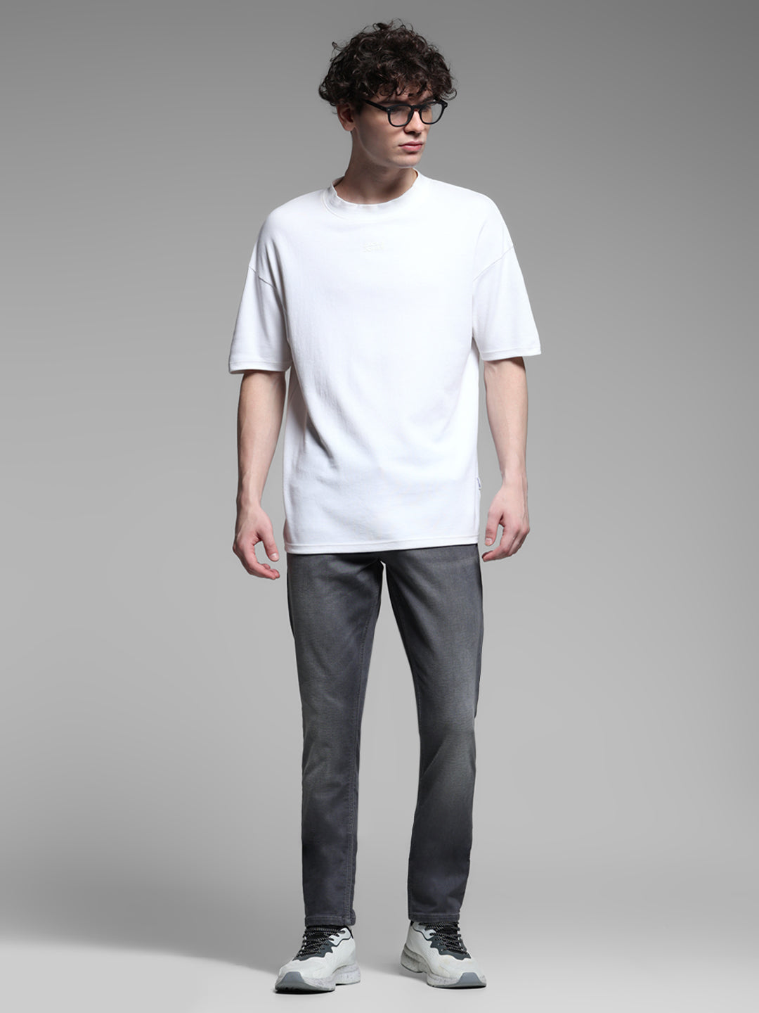Grey Low Rise Glenn Slim Fit Jeans