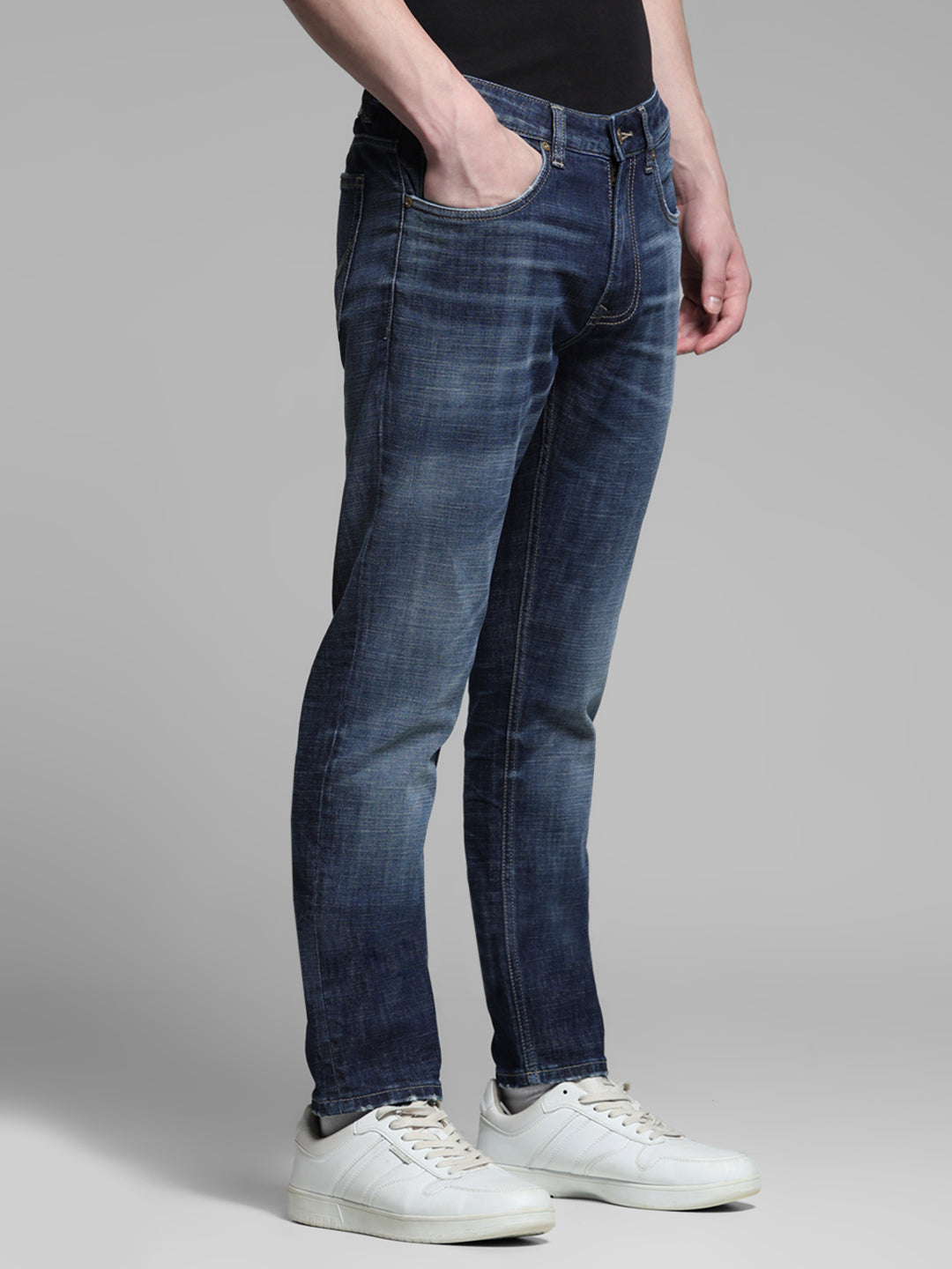 Dark Blue Washed Super Skinny Jeans