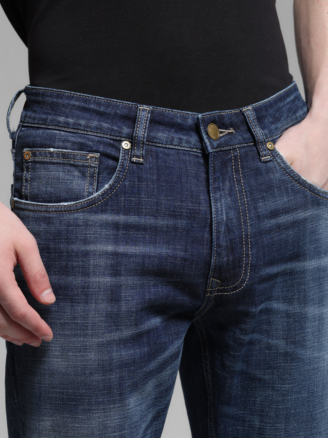 Dark Blue Washed Super Skinny Jeans