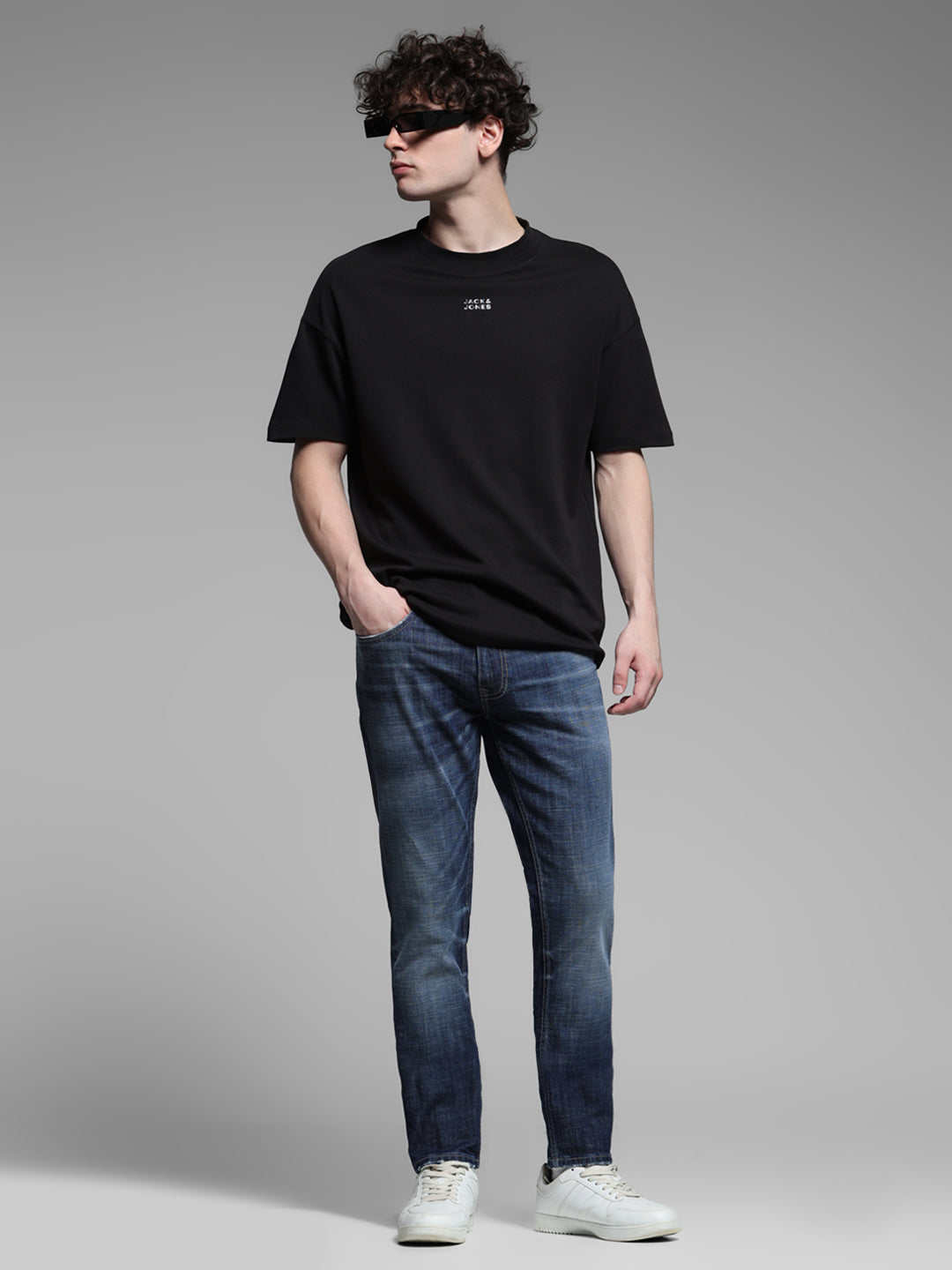 Dark Blue Washed Super Skinny Jeans