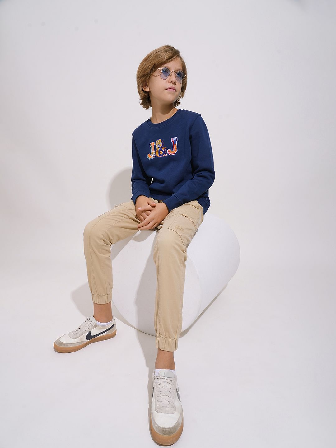 Boys Khaki Cotton Cargos