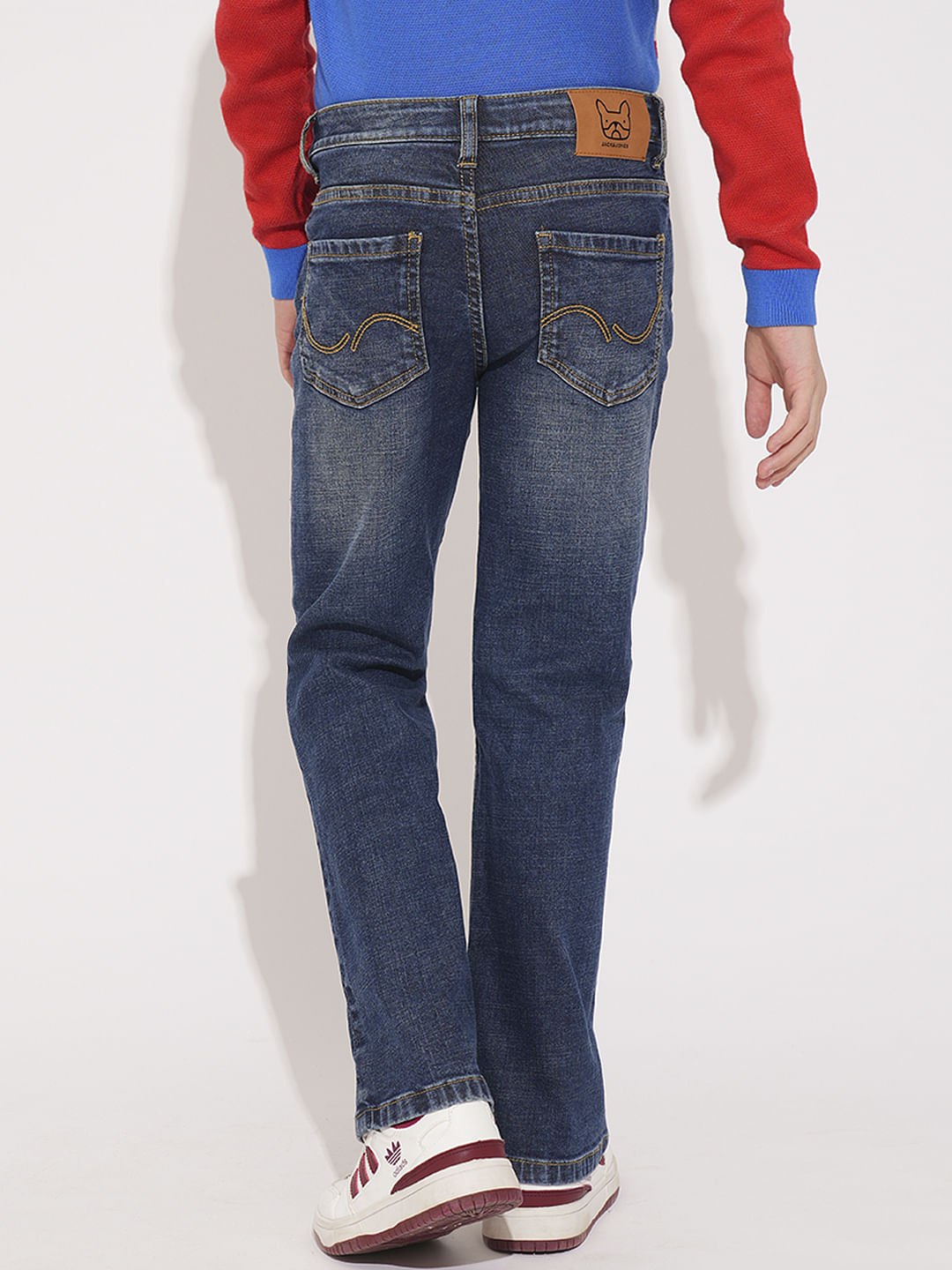 Boys Blue Mid Rise Bootcut Jeans