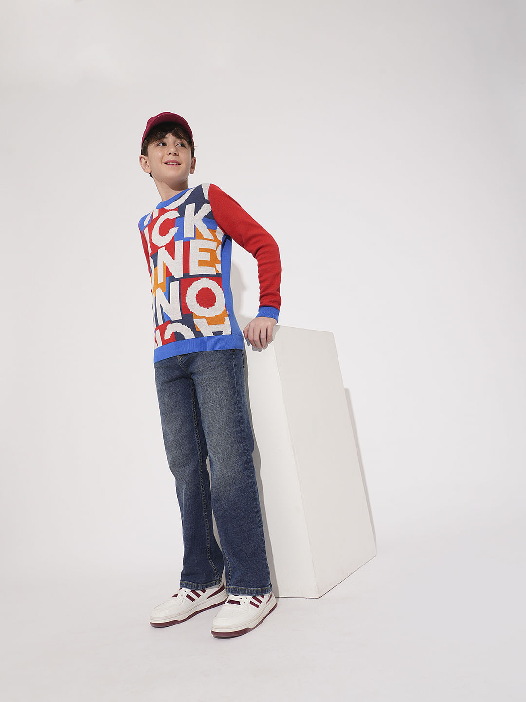 Boys Blue Mid Rise Bootcut Jeans