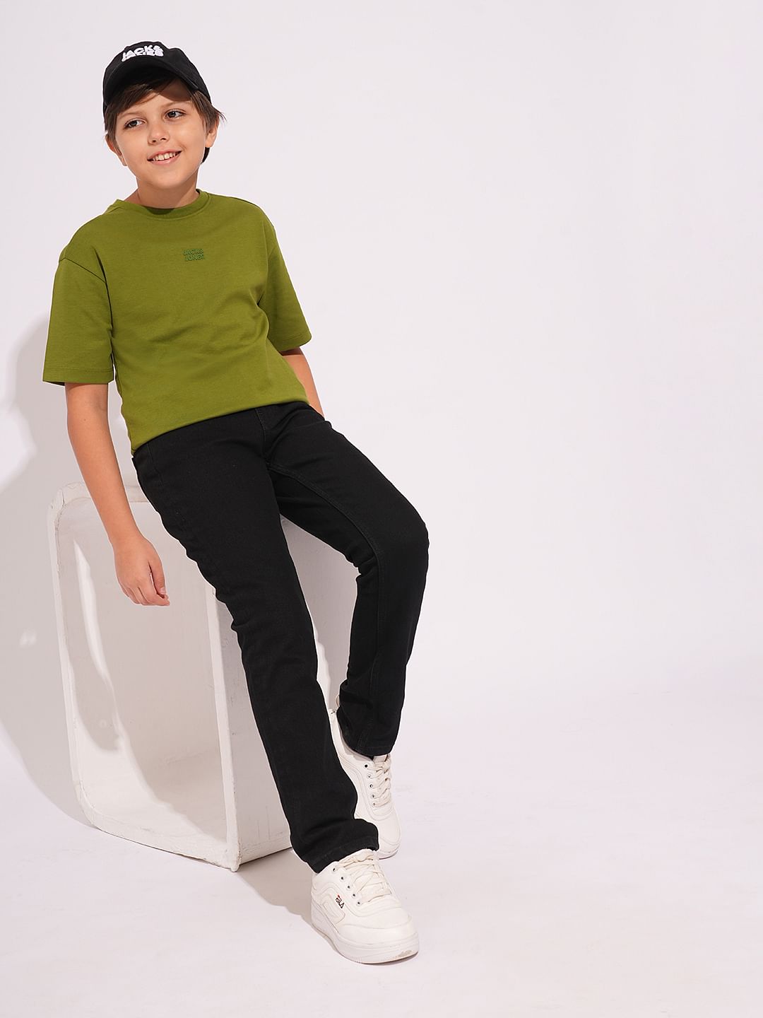 Boys Black Clark Regular Fit Jeans