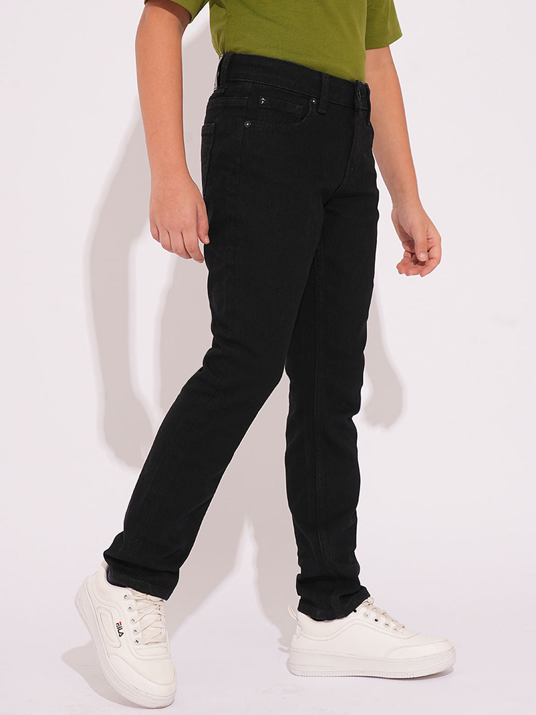 Boys Black Clark Regular Fit Jeans