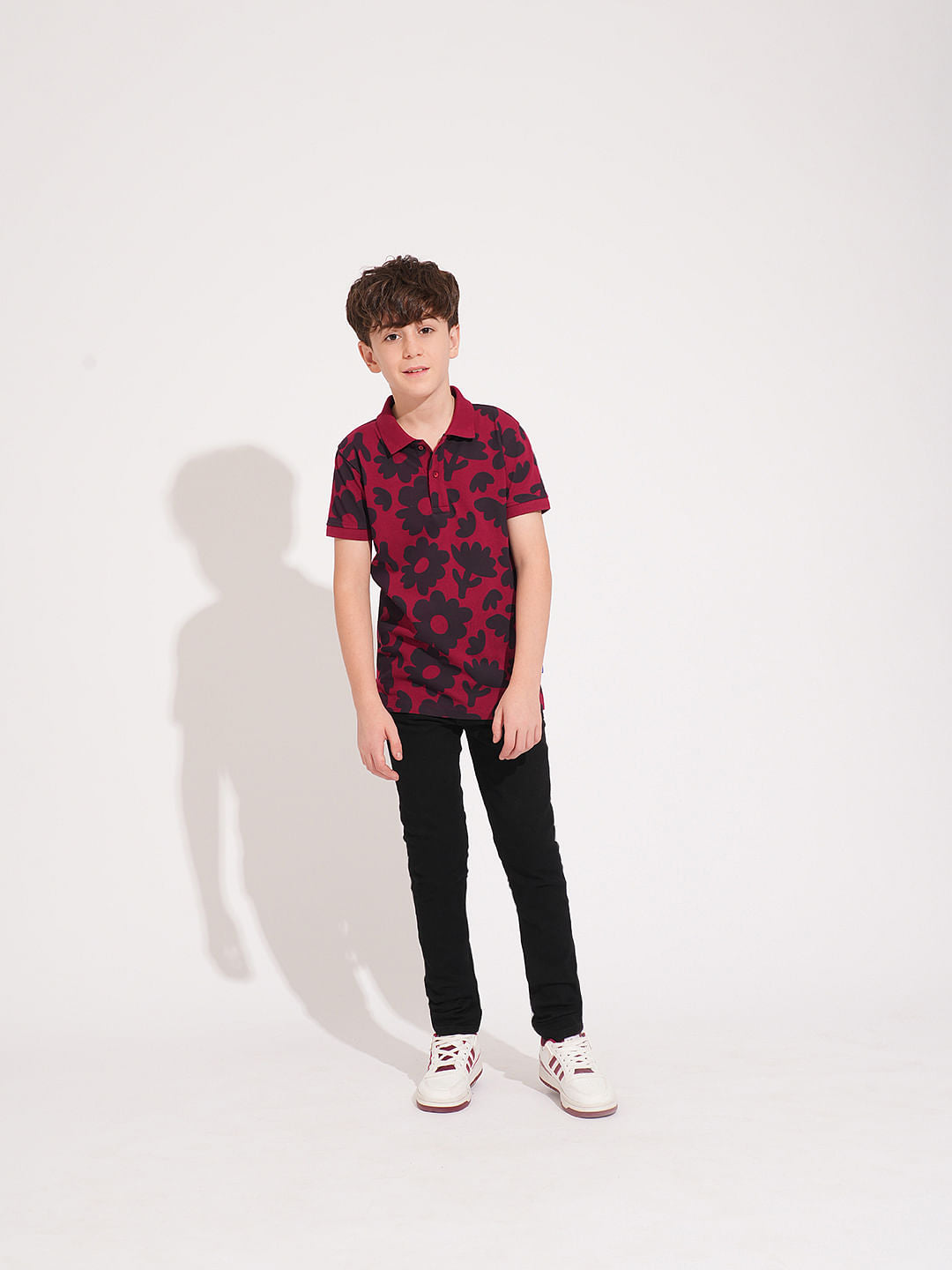 Boys Black Mid Rise Slim Fit Jeans