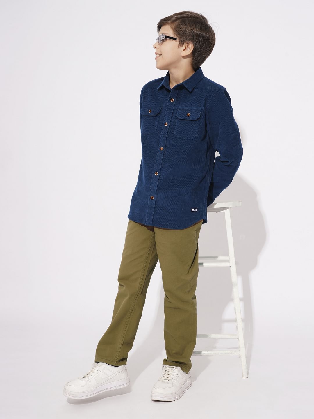 Boys Green Clark Regular Fit Jeans
