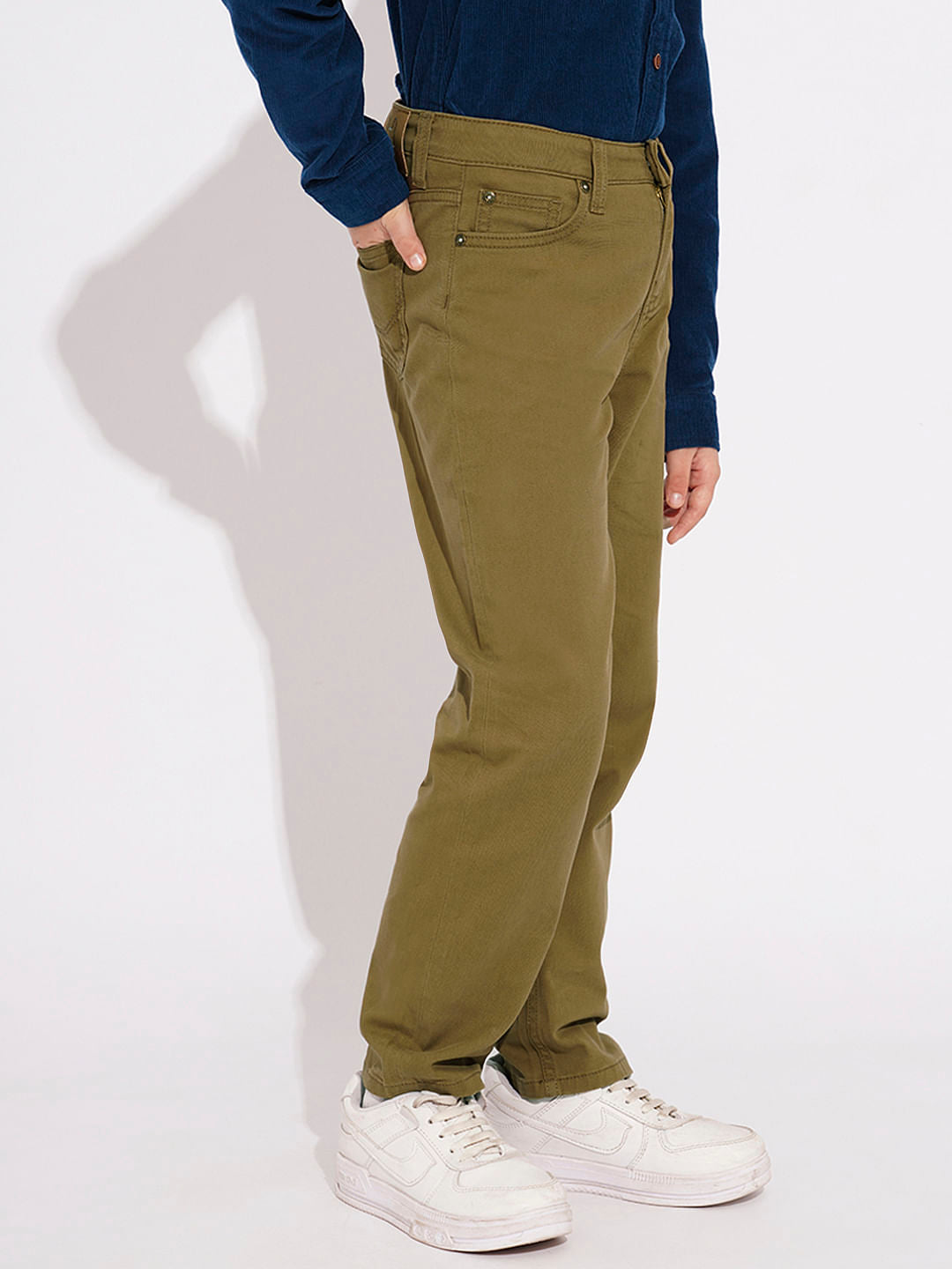 Boys Green Clark Regular Fit Jeans