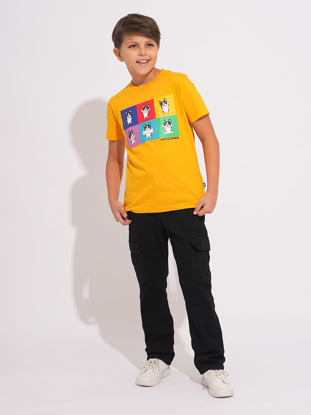 Black Patch Pocket Cotton Jeans