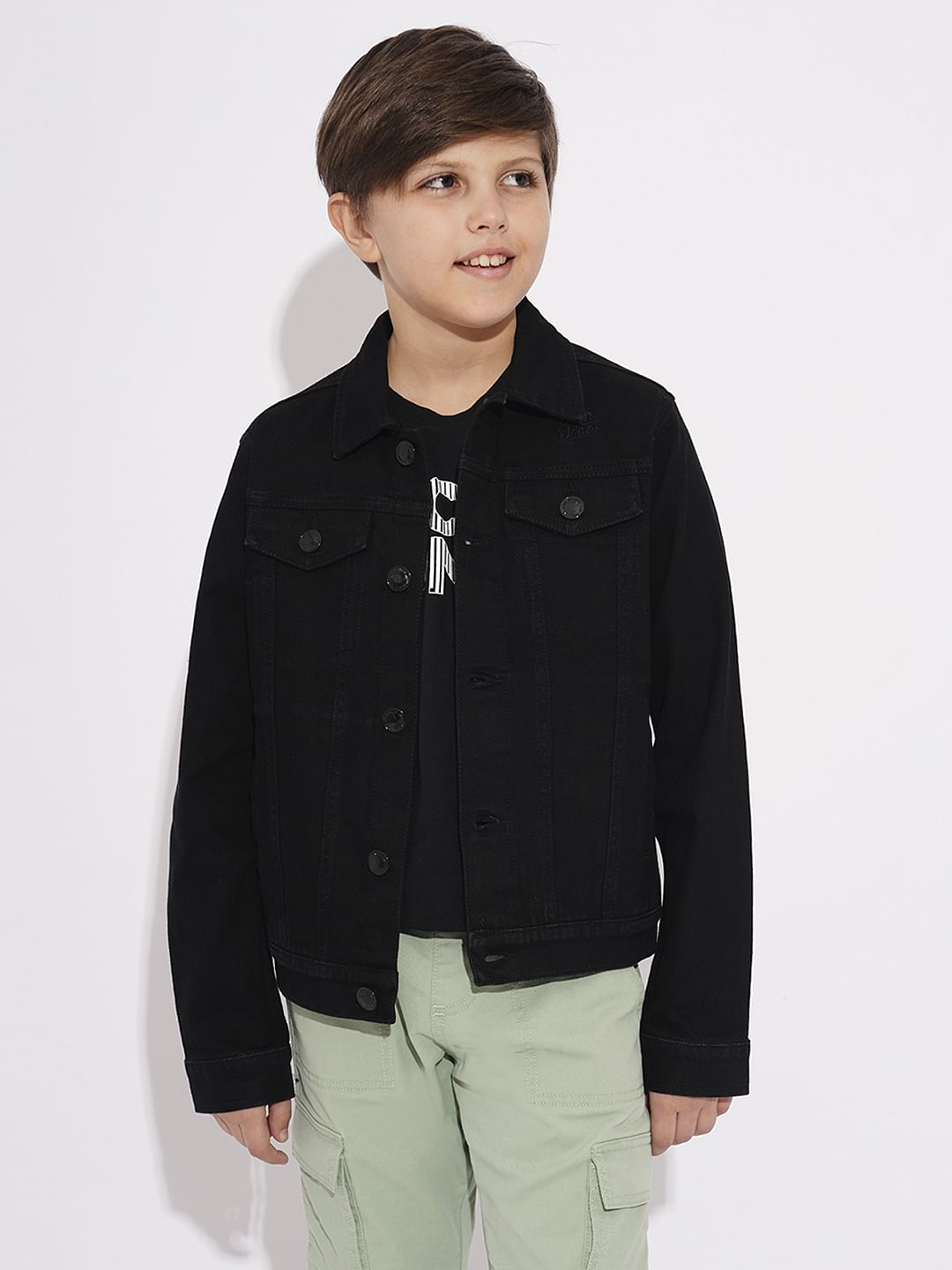 Boys Black Denim Jacket