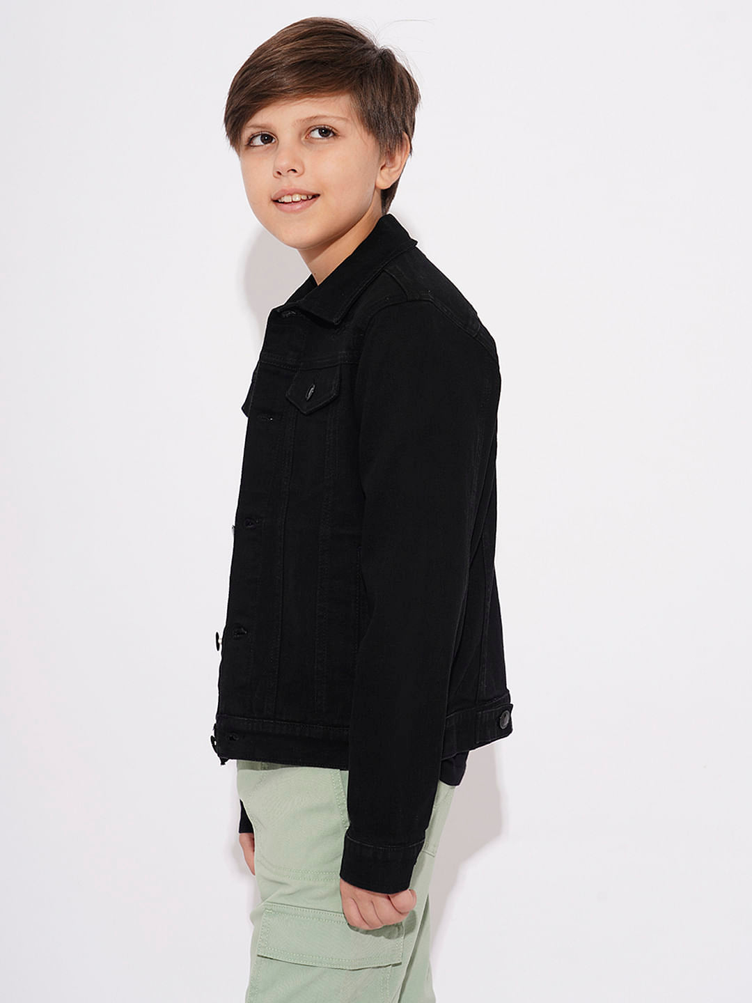 Boys Black Denim Jacket