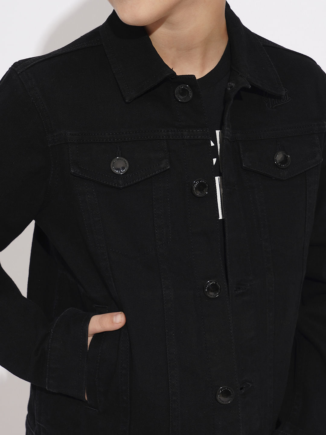 Boys Black Denim Jacket
