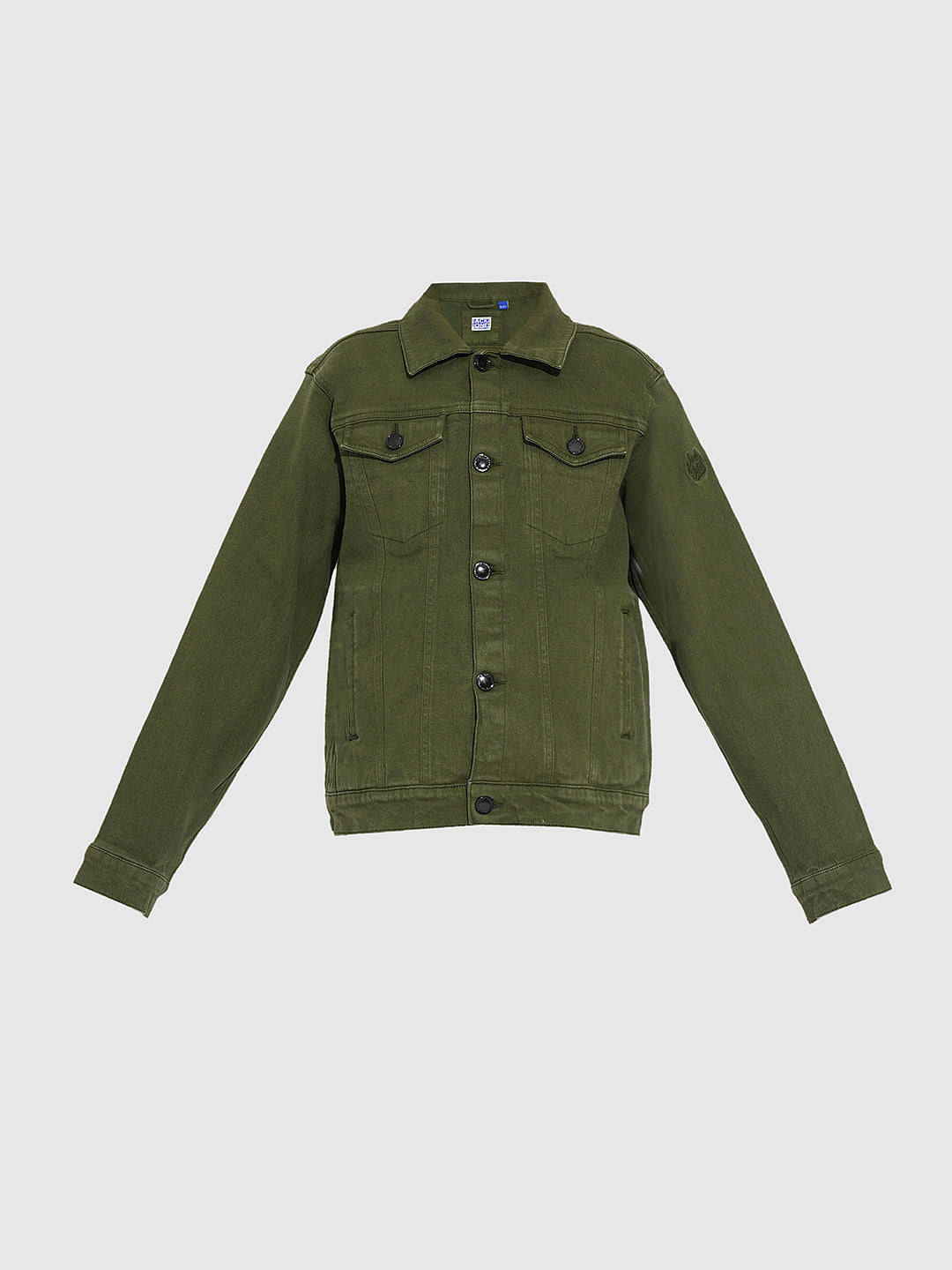 Boys Green Denim Jacket