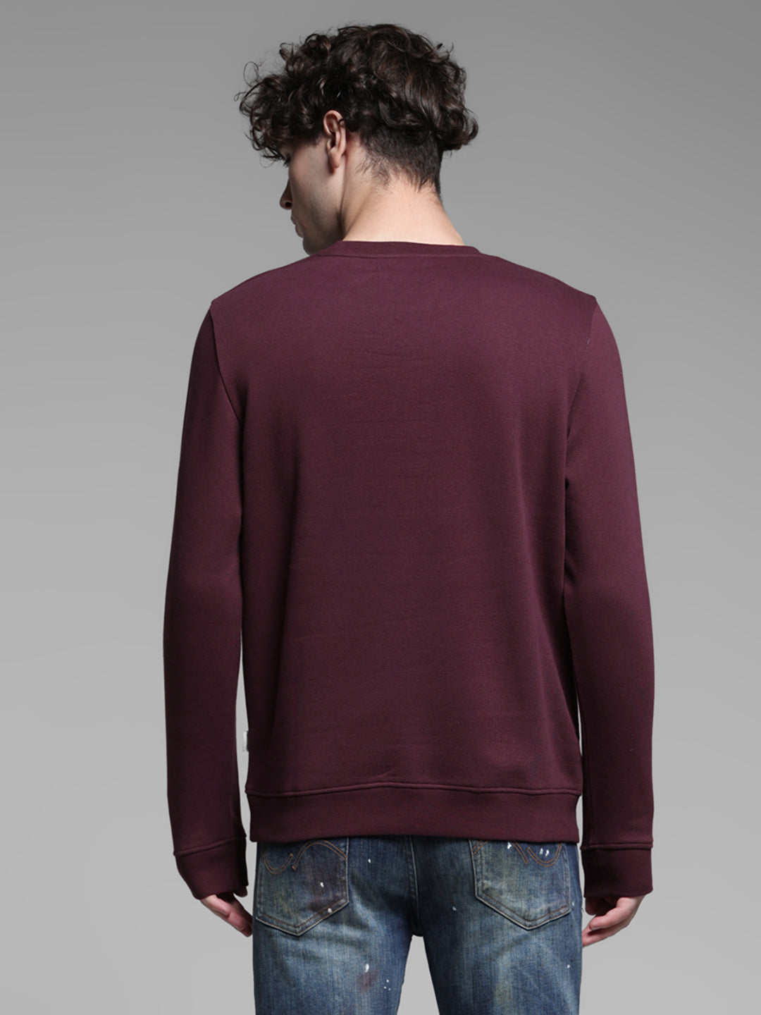 Maroon Logo Detail Sweatshirt