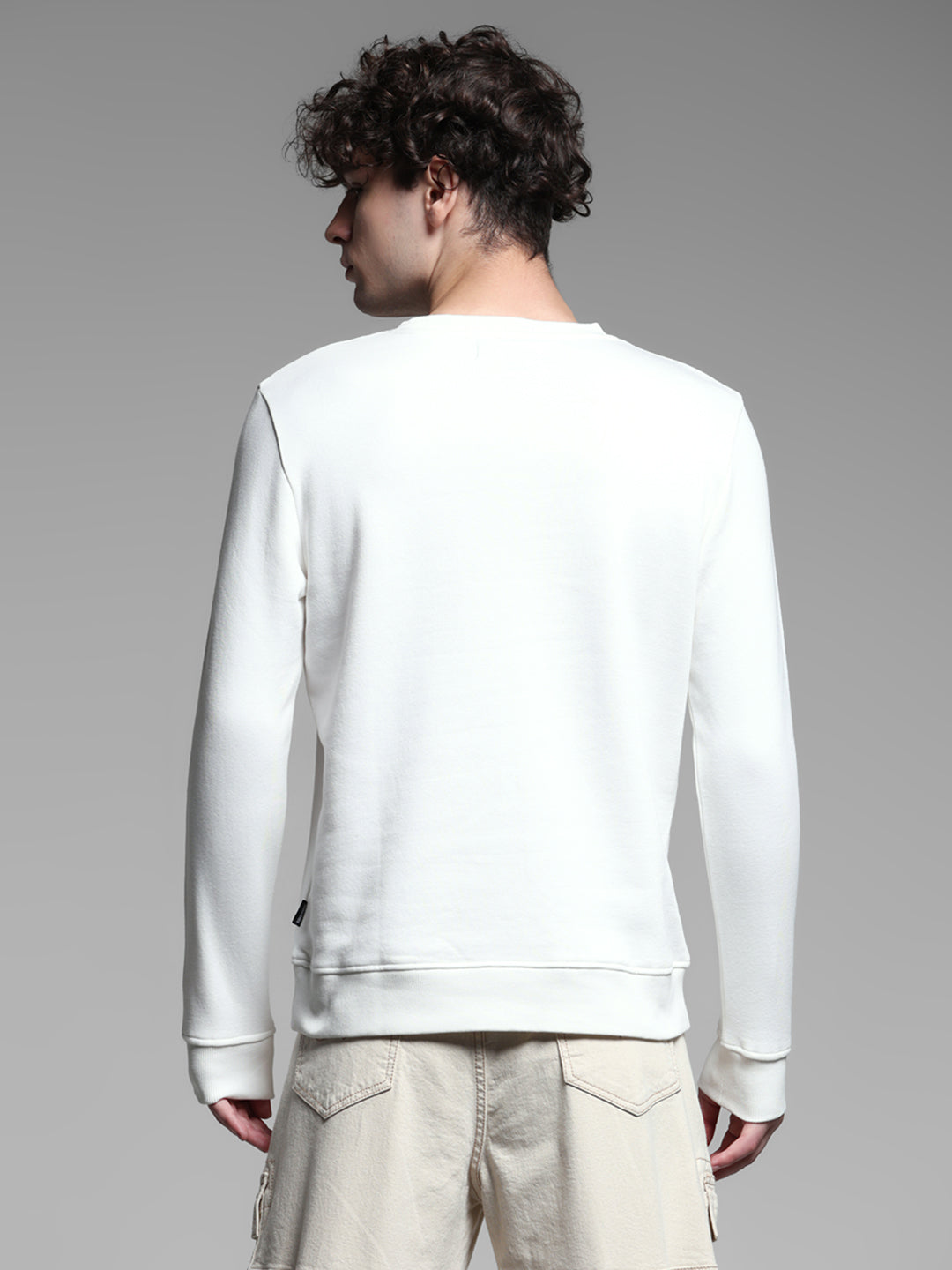 White Embroidered Sweatshirt