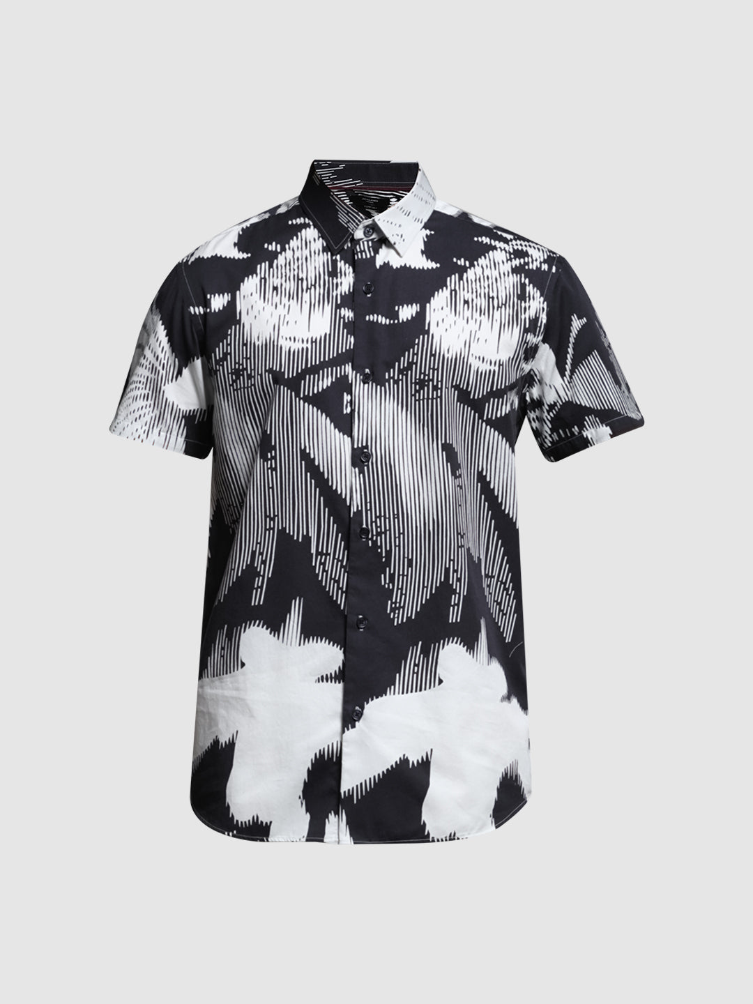 Black Print Cotton Shirt