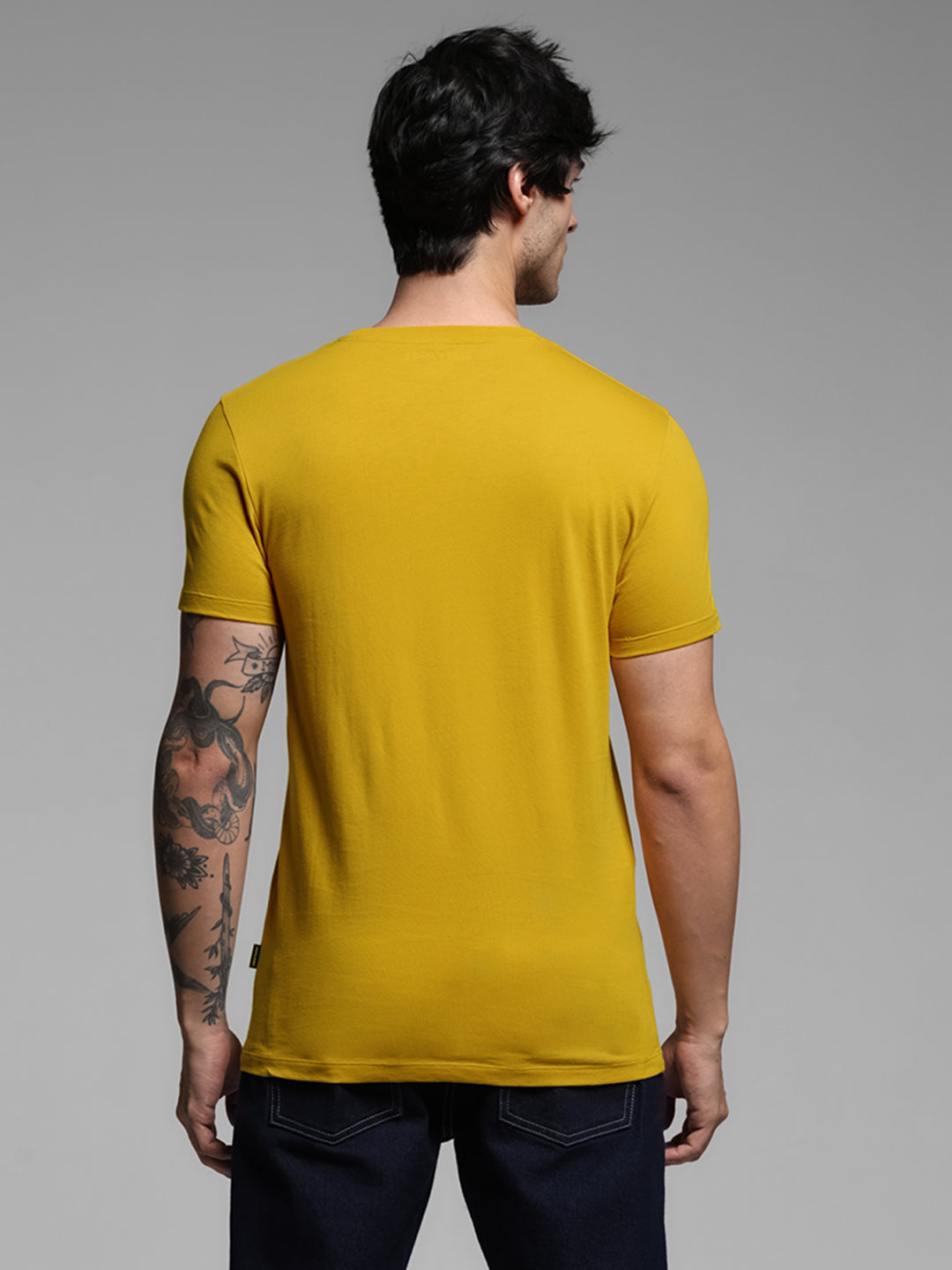 Yellow Logo Print T-shirt