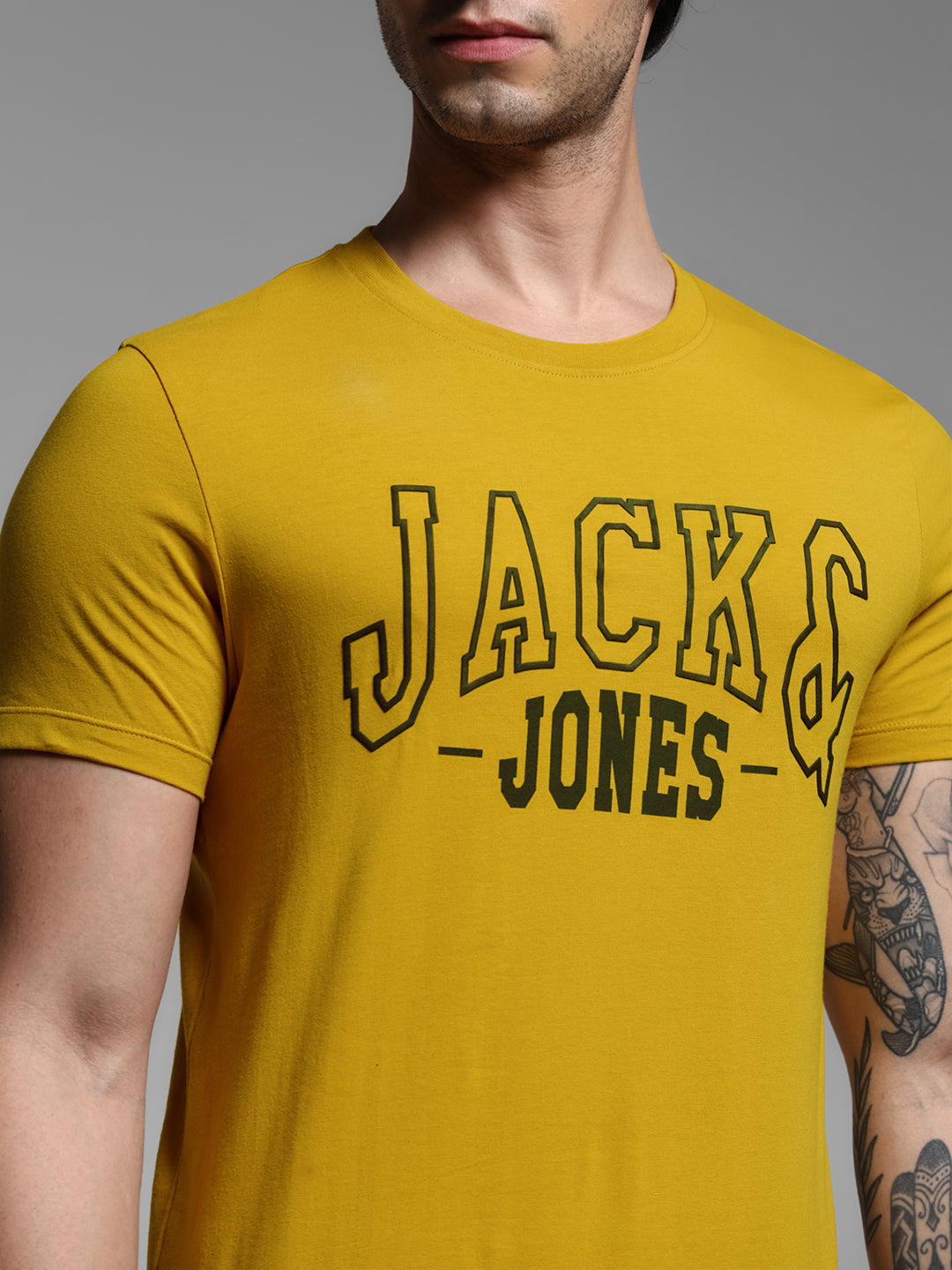 Yellow Logo Print T-shirt