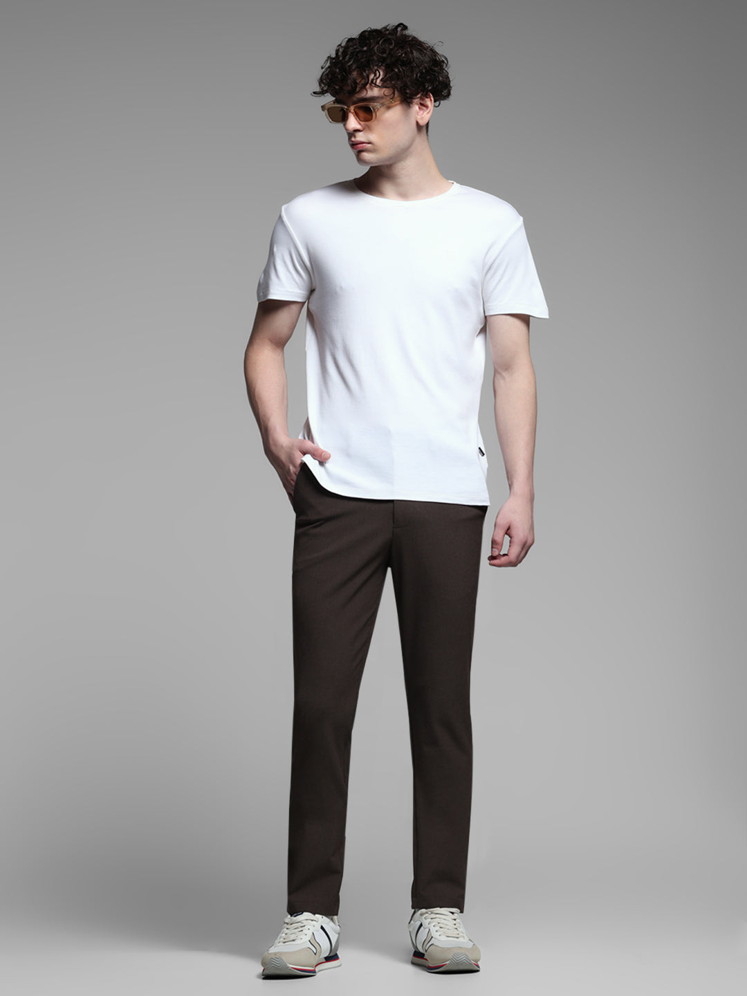 Dark Brown Slim Fit Pants