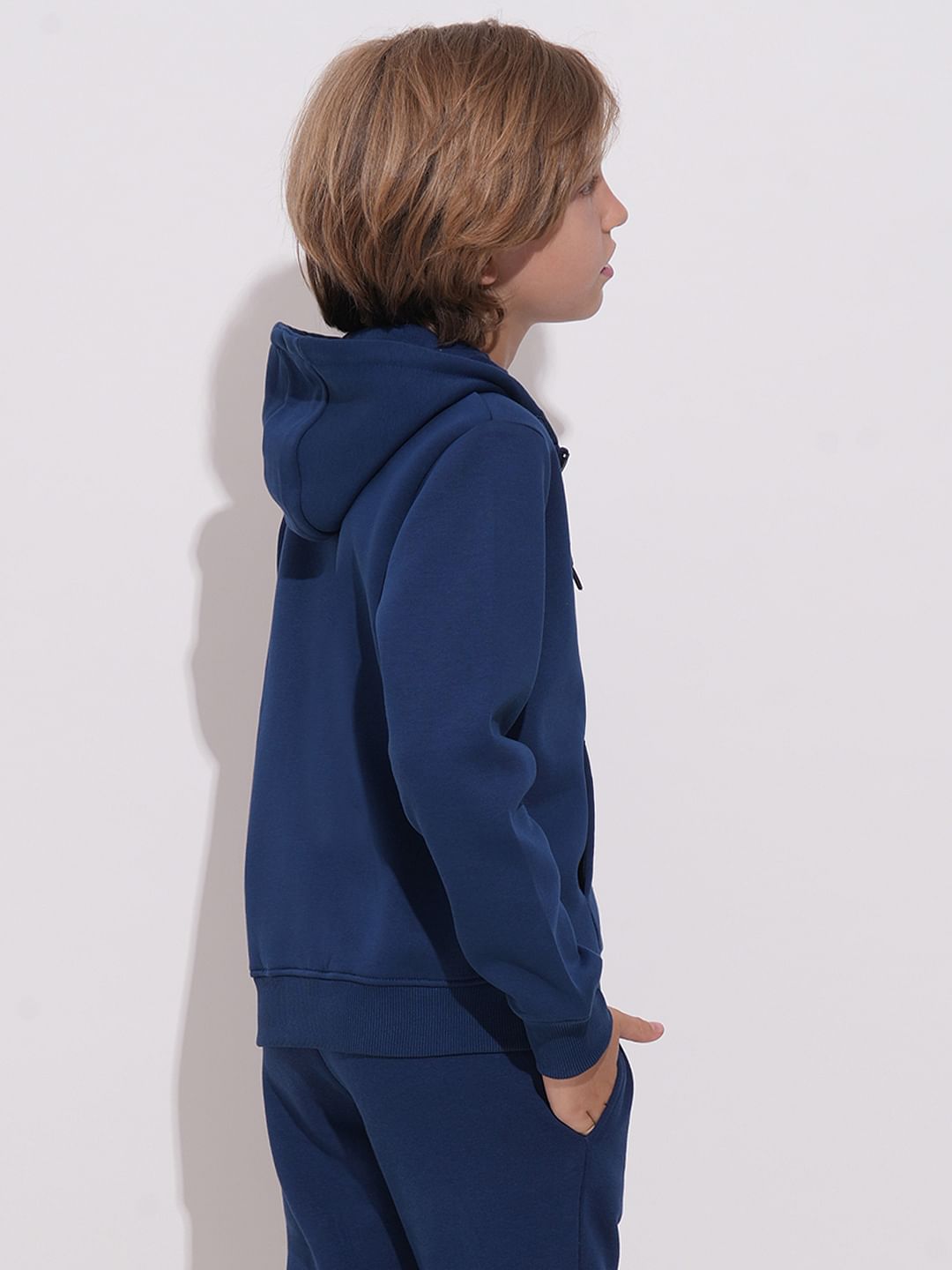 Navy Blue Hooded Co-ord Set Sweatshirt