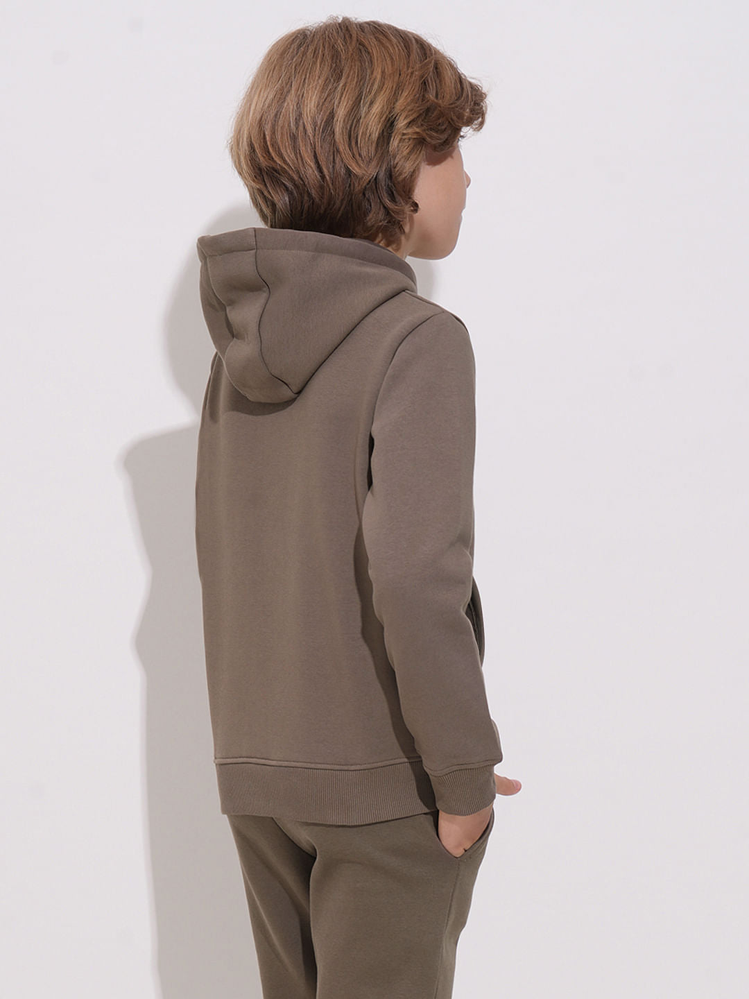 Brown Hooded Co-ord Set Sweatshirt