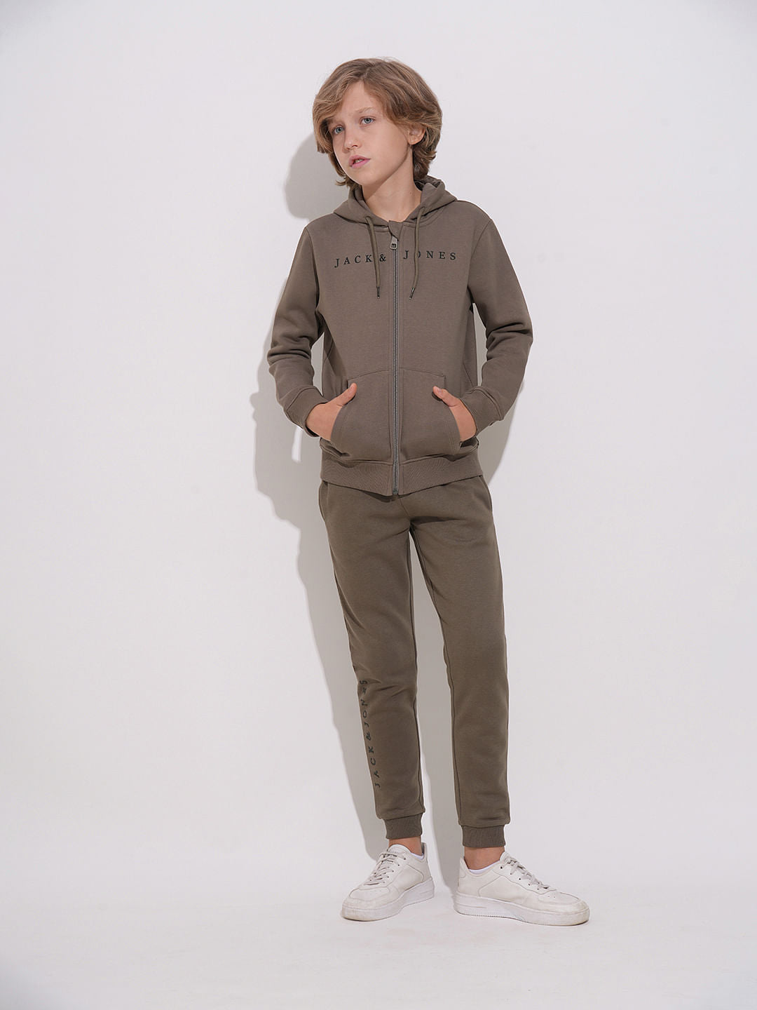 Brown Hooded Co-ord Set Sweatshirt