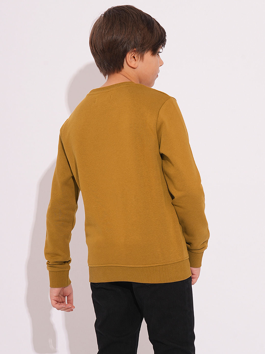 Boys Brown Logo Print Sweatshirt