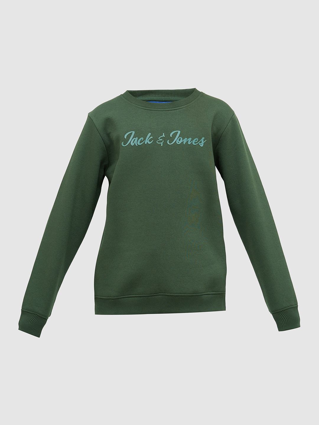Boys Green Logo Text Sweatshirt