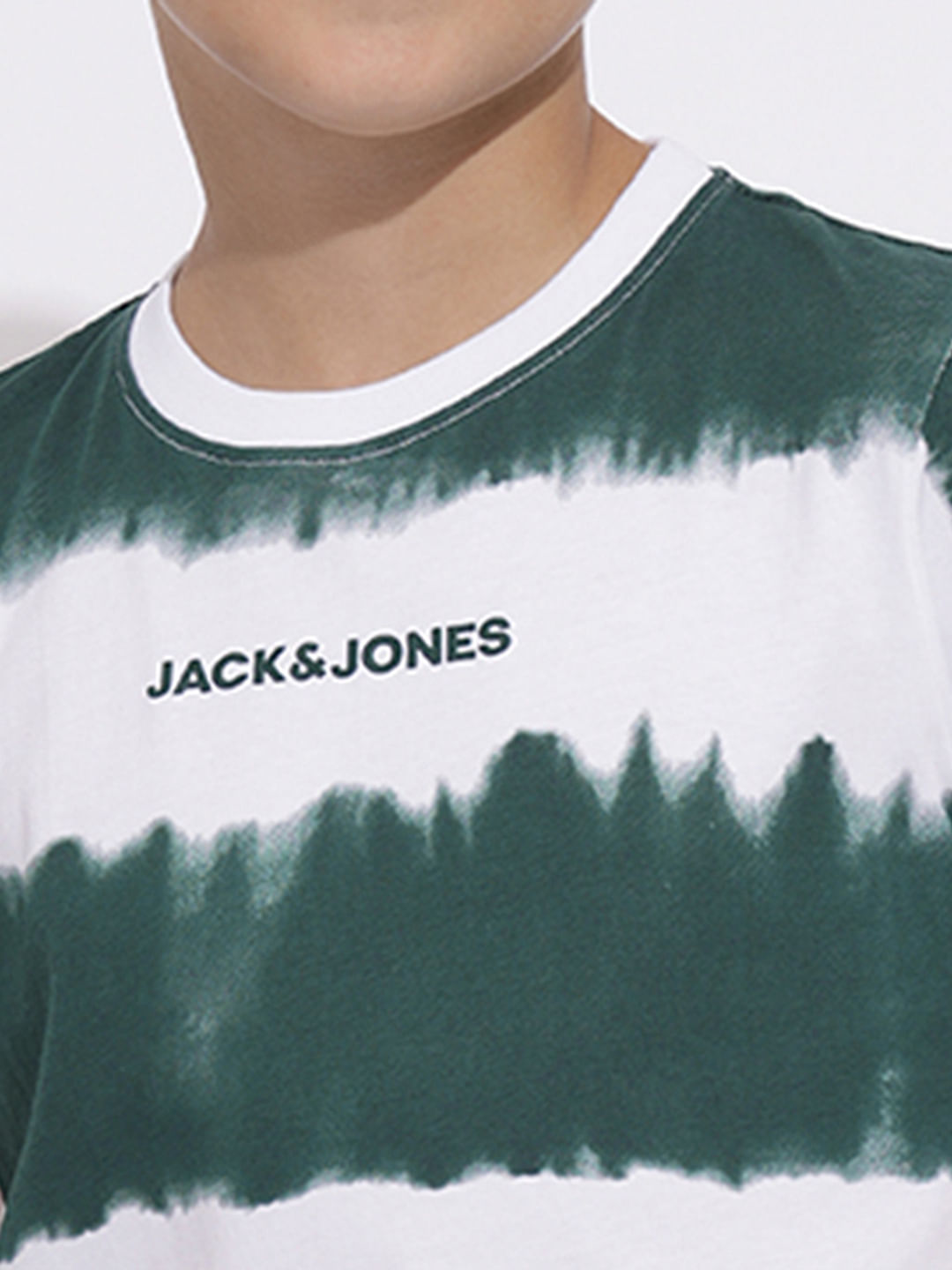 Boys Green Tie-Dye Print T-shirt