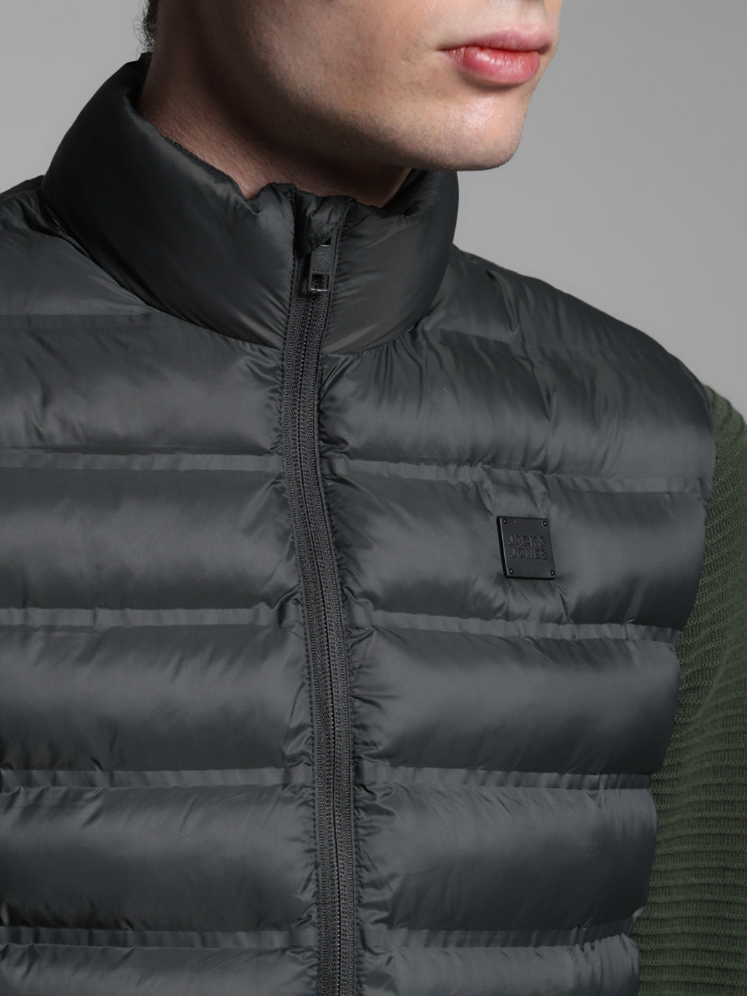 High Neck Puffer Vest Jacket