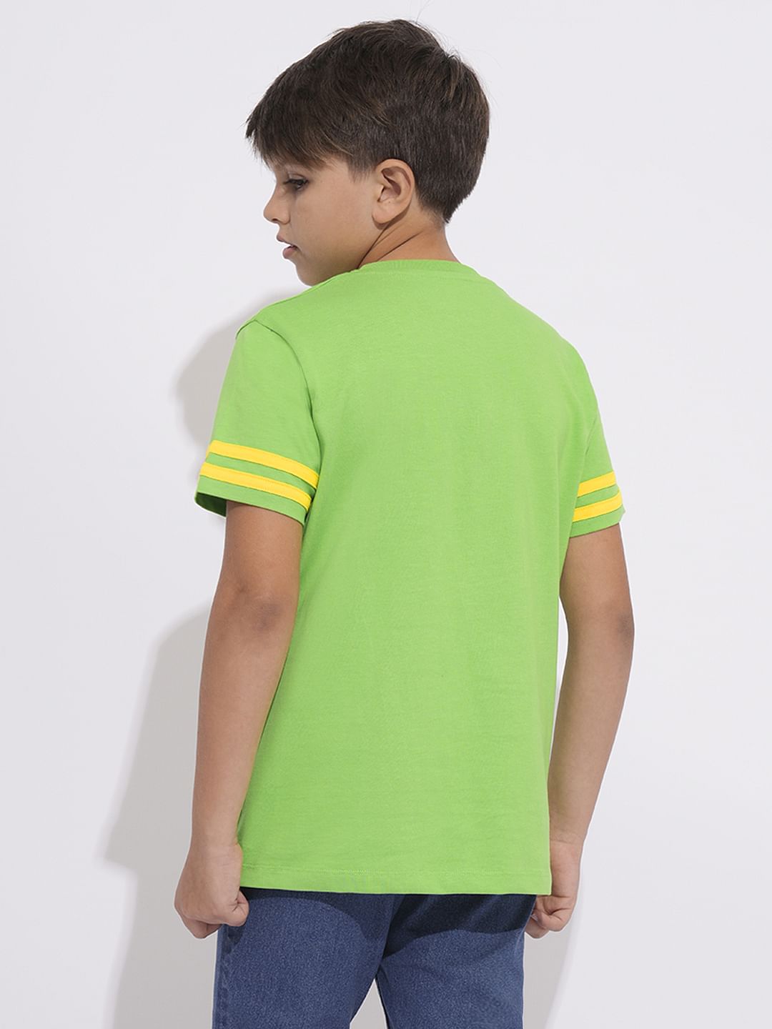 Green Doggo Print Cotton T-shirt