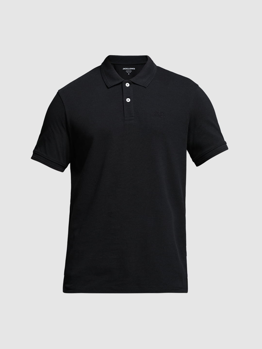 Black Ribbed Sleeve Polo