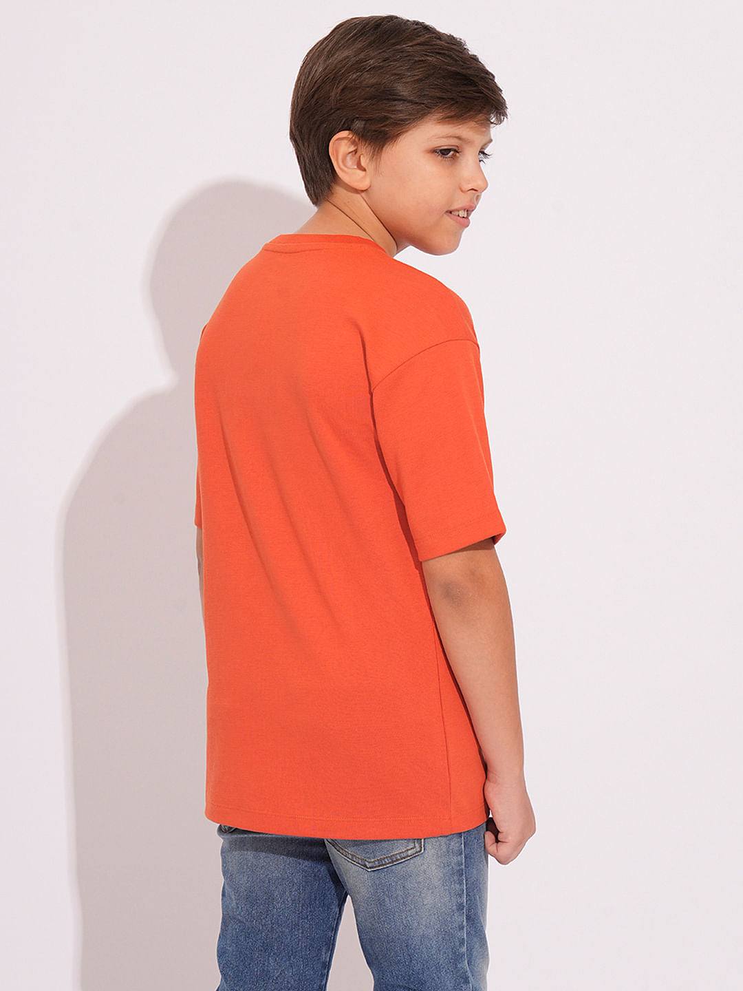 Brick Red Cotton T-shirt