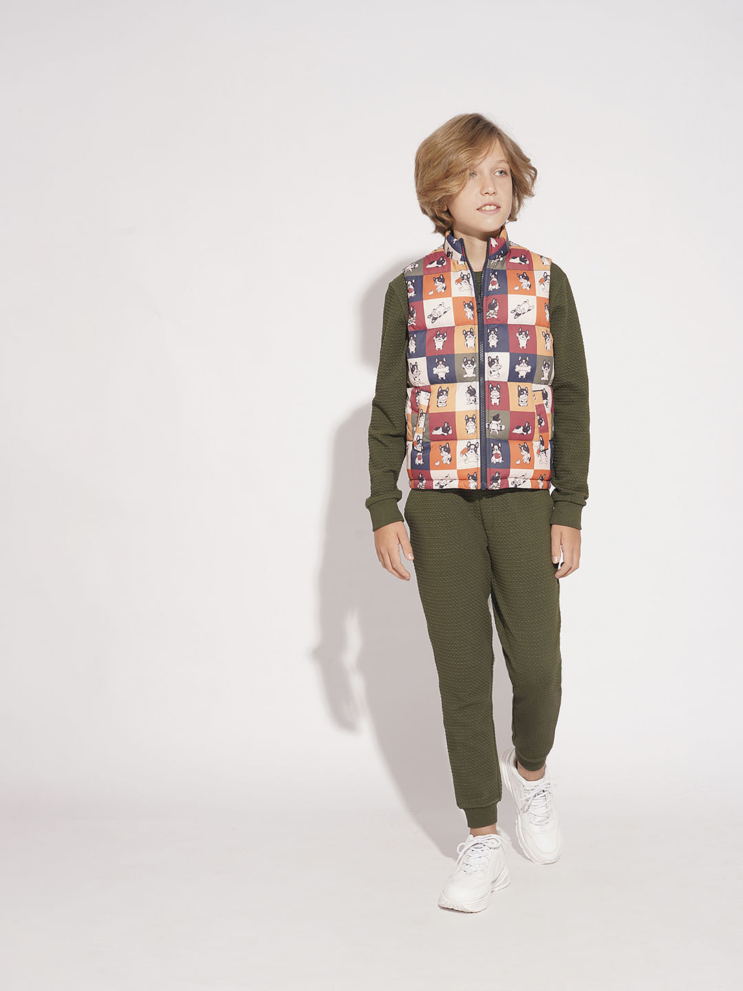 Boys Multi-Colour Reversible High Neck Jacket