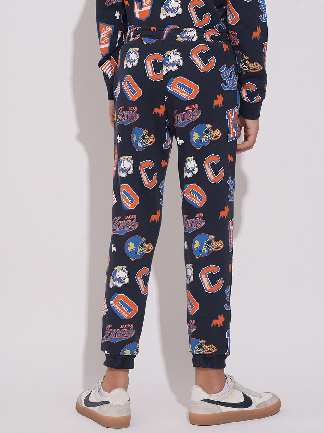 Boys Blue Printed Co-ord Set Joggers