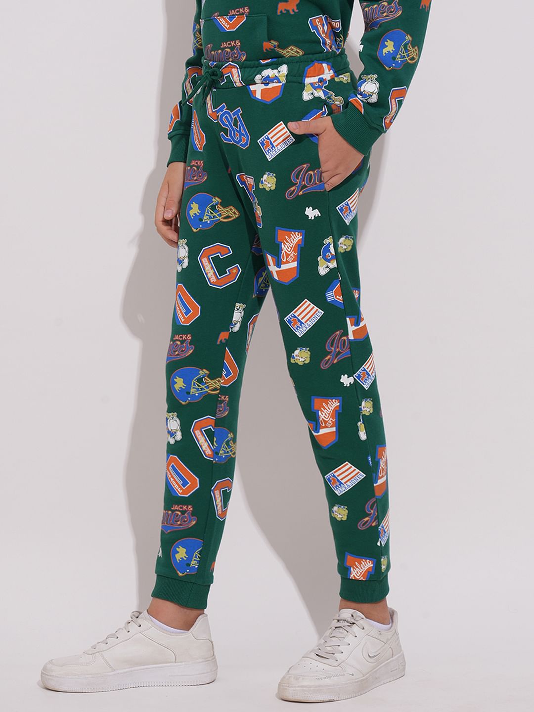 Green Printed Co-ord Set Joggers