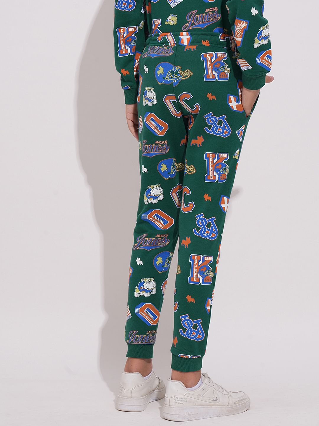 Green Printed Co-ord Set Joggers