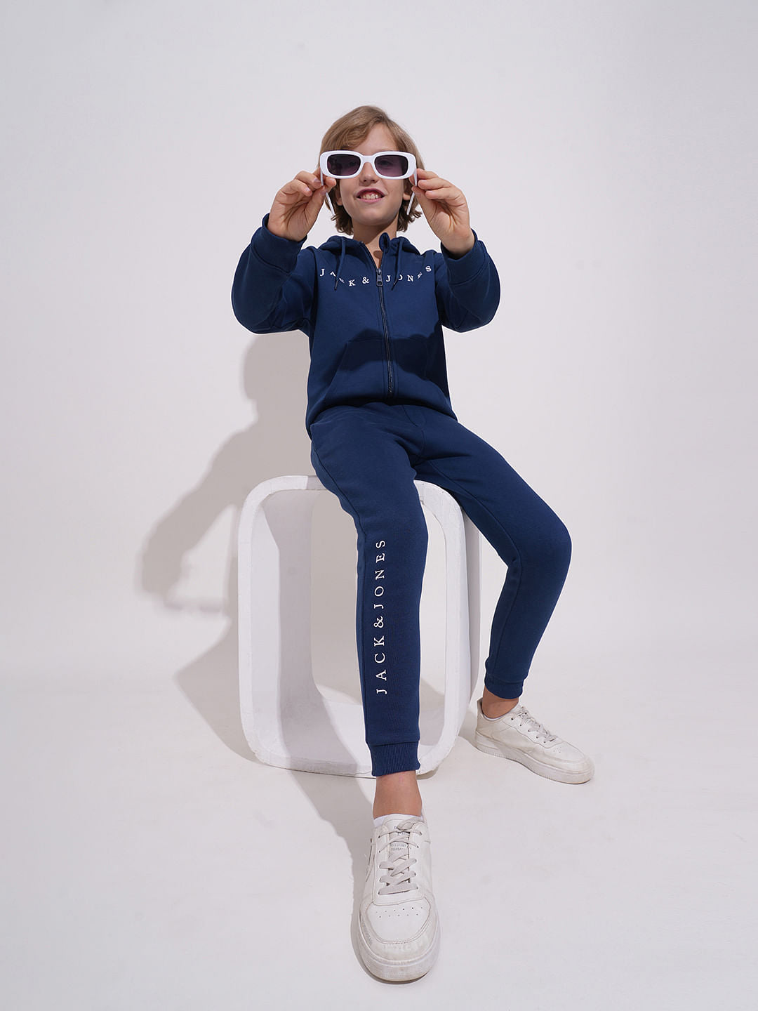 2 Piece Boys Blue Fog Crew Neck Jogging Set main image 0