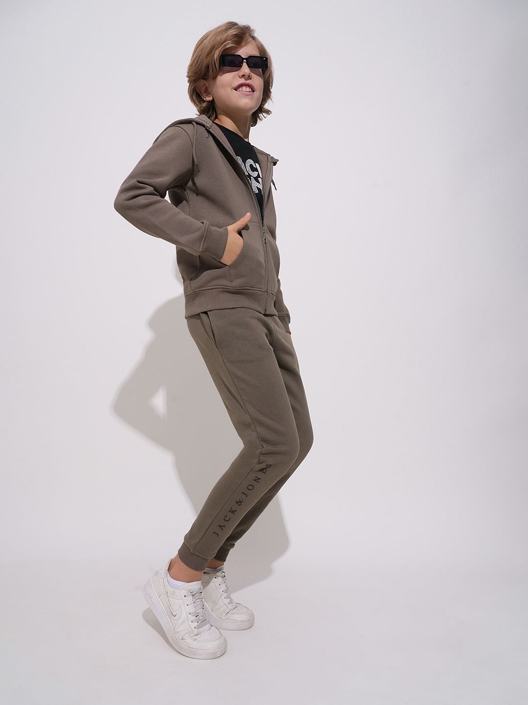 Boys Dark Brown Co-ord Set Joggers