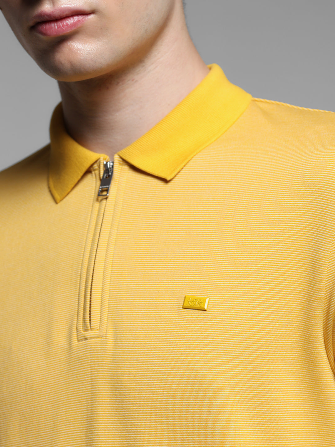 Yellow Zip Detail Polo