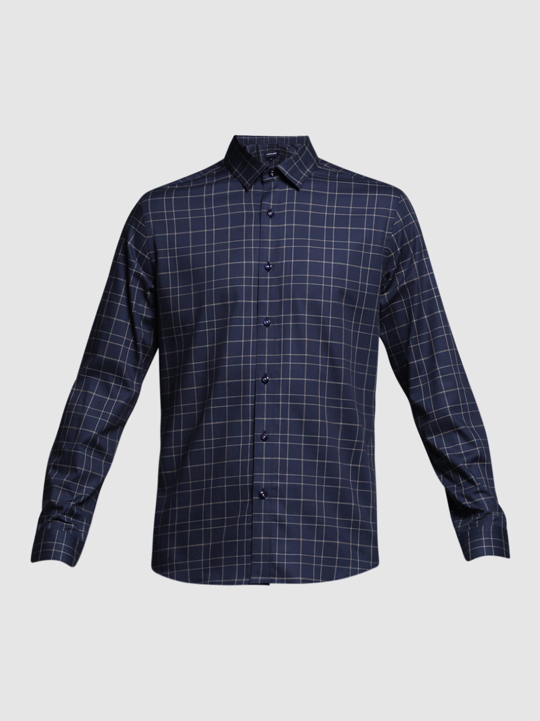 Navy Blue Check Shirt