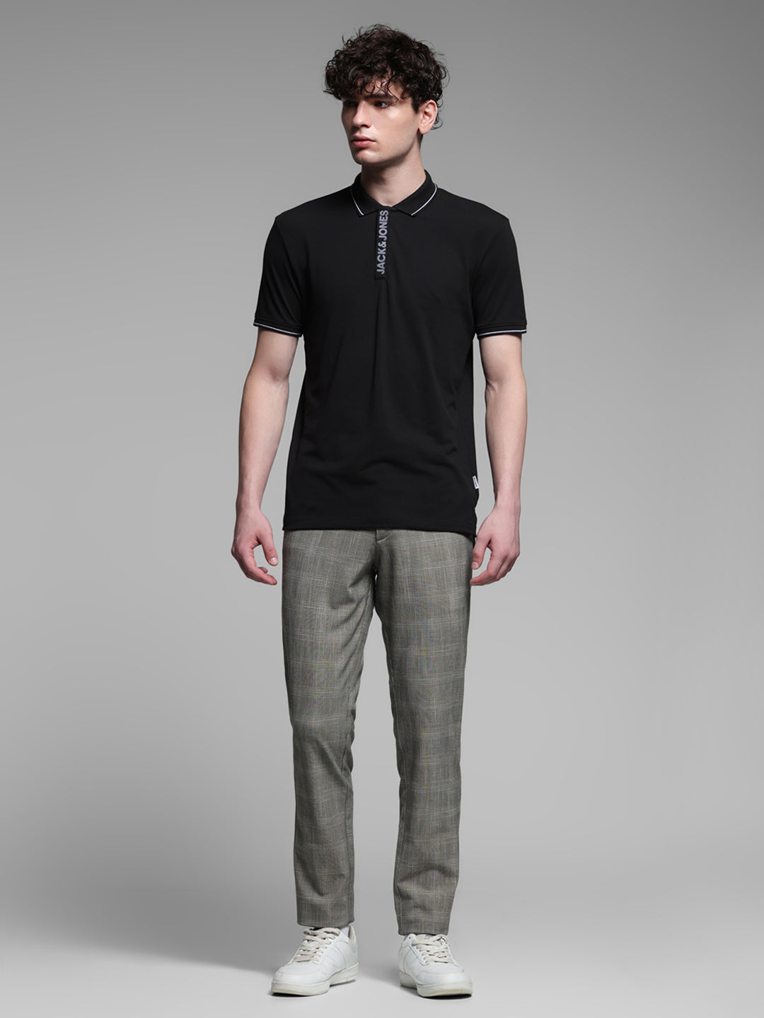 Black Logo Placket Detail Polo
