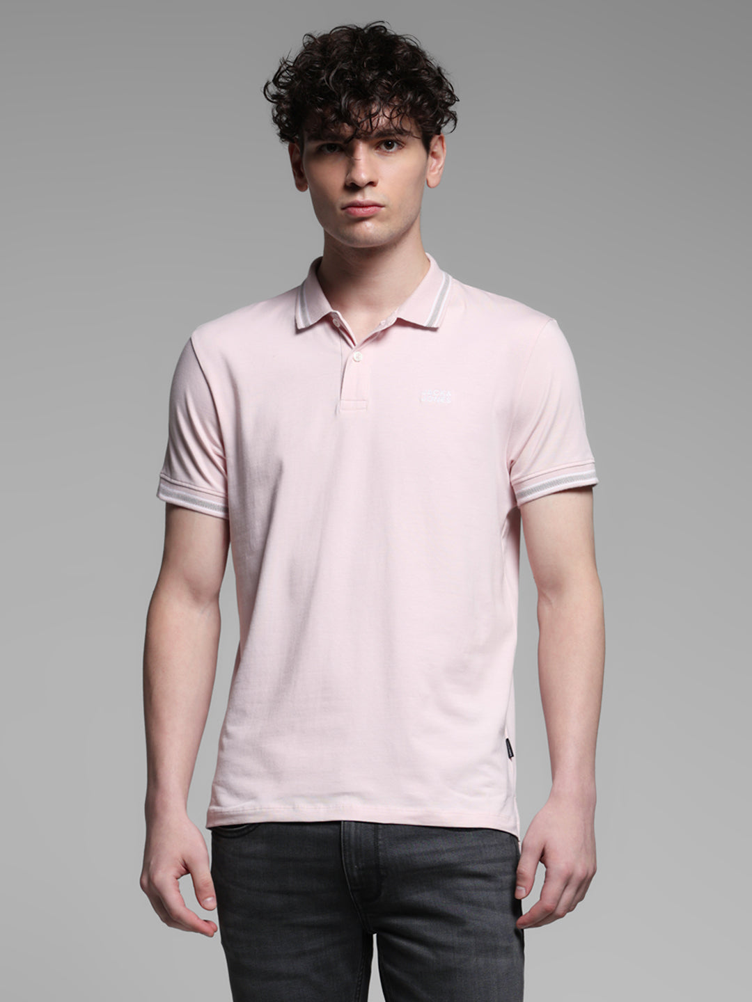Lilac Logo Print Polo