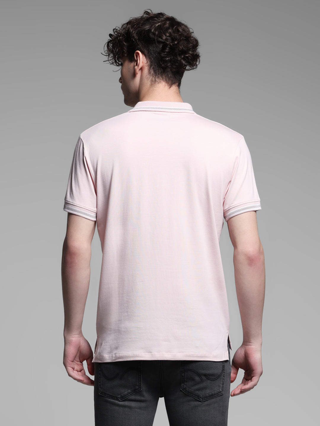 Lilac Logo Print Polo