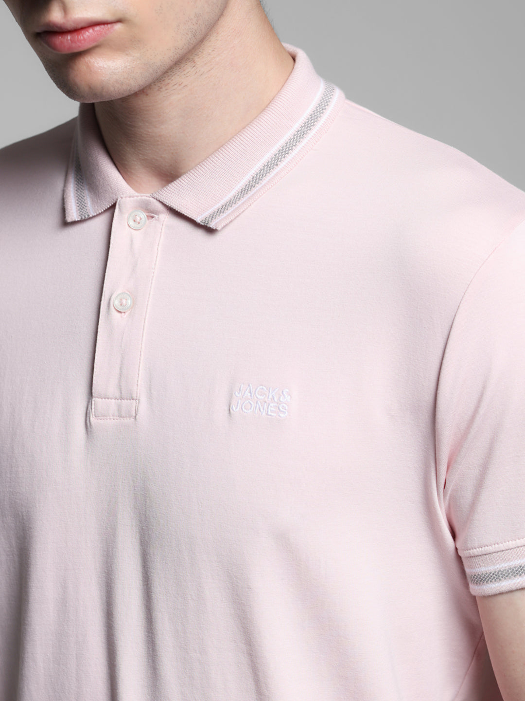 Lilac Logo Print Polo